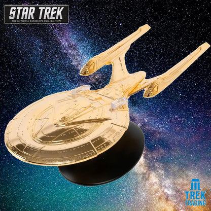 Star Trek Starships Collection - 23cm x 16cm XL Gold USS Enterprise NCC-1701-D - Special Issue