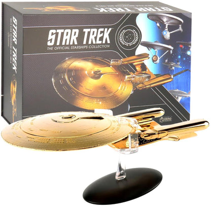 Star Trek Starships Collection - 23cm x 16cm XL Gold USS Enterprise NCC-1701-D - Special Issue