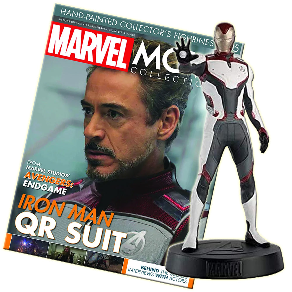 Marvel Movie Collection Figurines - Iron Man QR Suit (Team Suit) 105 with Magazine